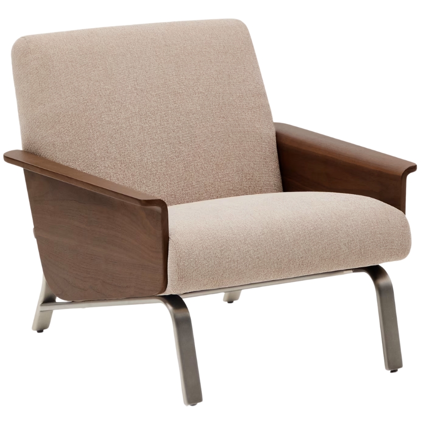 Kave Home Světle hnědé ořechové křeslo Amsen