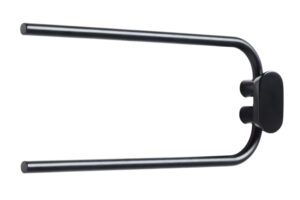 Kave Home Dvojitý černý kovový držák na ručníky Arely