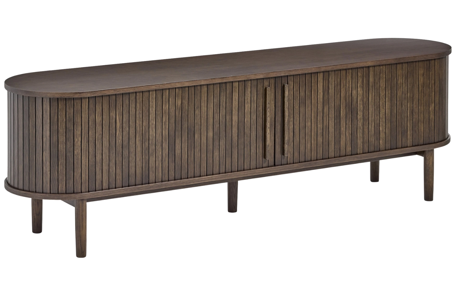 Unique Furniture Tmavý dubový TV stolek Meta 180 cm