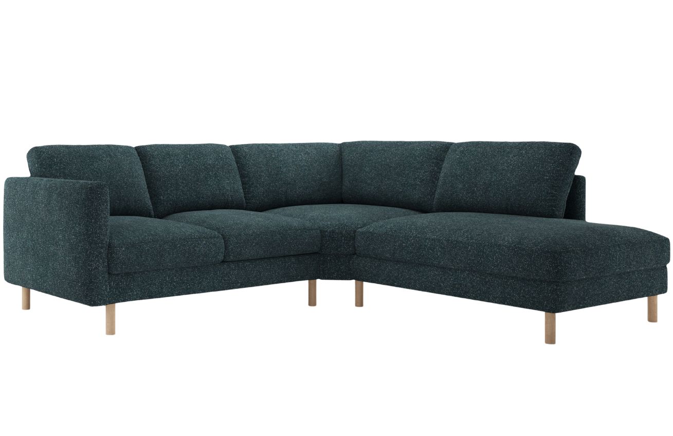 Micadoni Modrá rohová pohovka Eden 267 cm