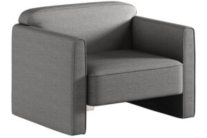 Šedé čalouněné křeslo MICADONI Abby