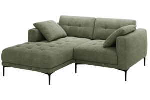 Micadoni Olivově zelená čalouněná rohová pohovka Bemy 205 cm