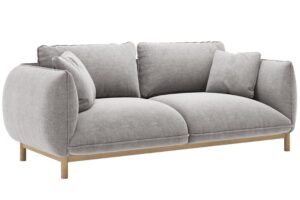 Micadoni Světle šedá dvoumístná pohovka Ada 178 cm