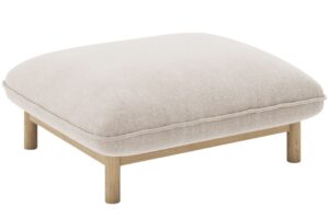 Micadoni Světle béžová podnožka Ada 80 x 65 cm