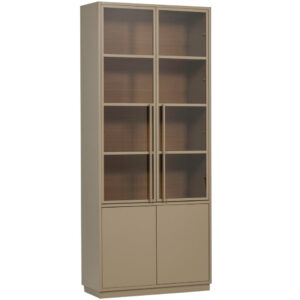 WOOOD Béžovohnědá dřevěná vitrína Casa 236 x 101 cm