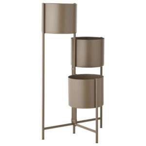 Nordic Living Hnědý kovový květináč Jax Ø 23 cm