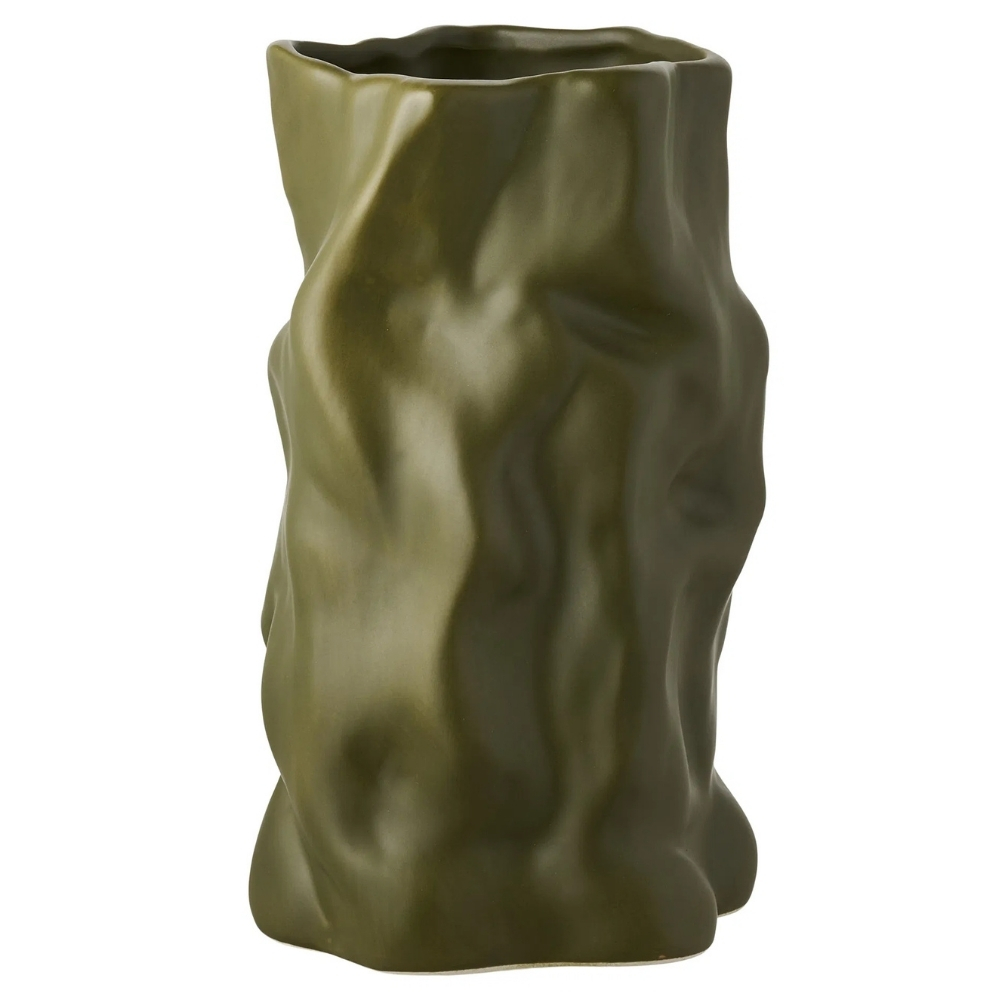 Nordic Living Zelená keramická váza Alice 25