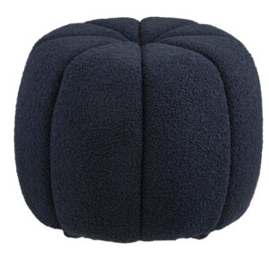 Nordic Living Tmavě modrý taburet Presley 48 cm