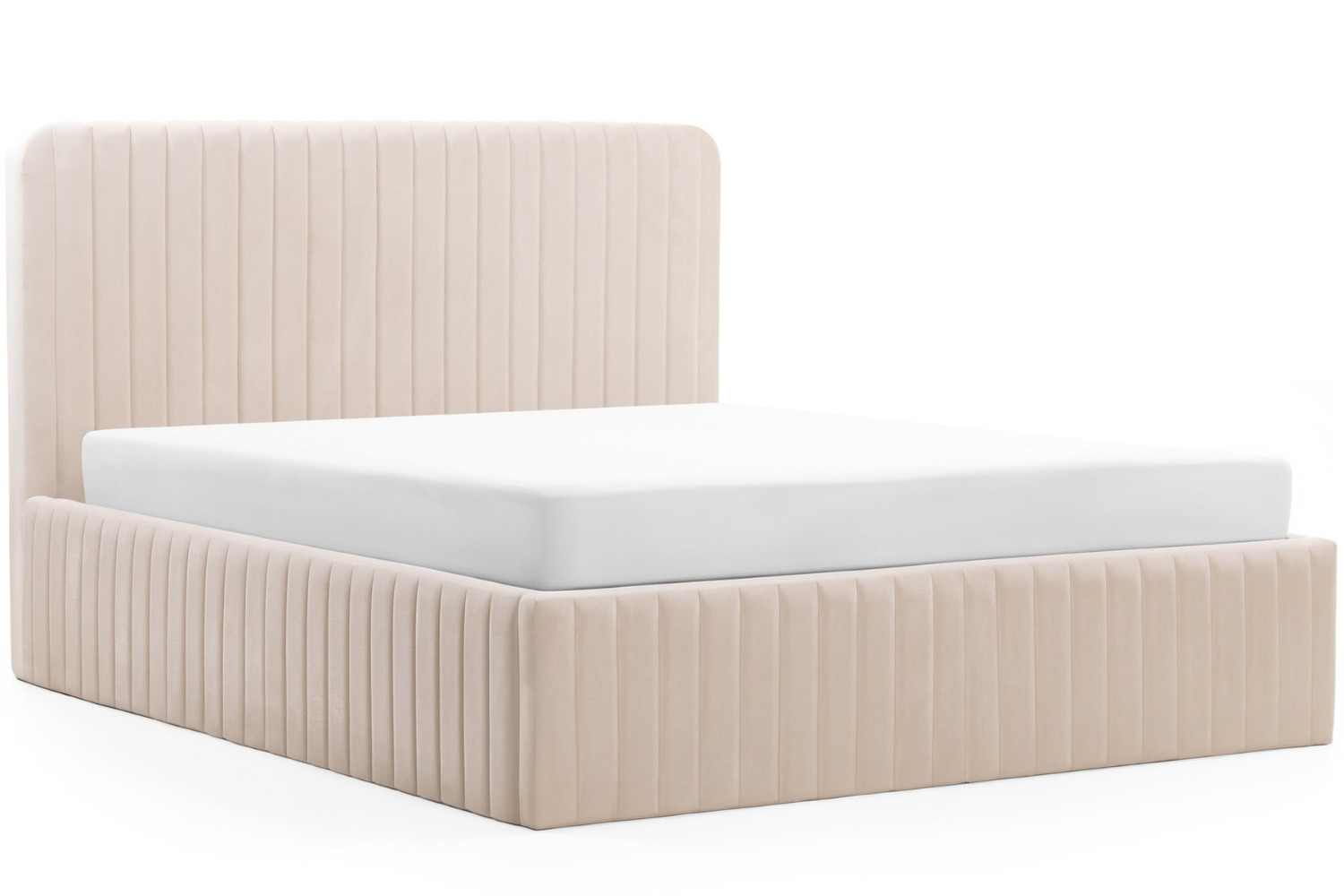 Nova Nook Béžová sametová dvoulůžková postel Andre 160 x 200 cm