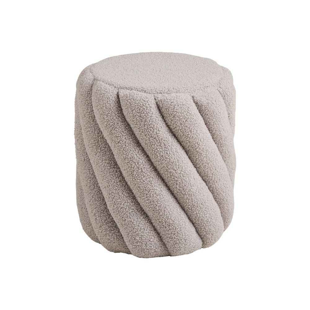 Nordic Living Šedý taburet Sansa 38 cm