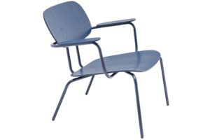 MDD Modré lounge křeslo New School s područkami