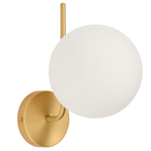 Kave Home Zlaté kovové nástěnné světlo Brisia 15 cm