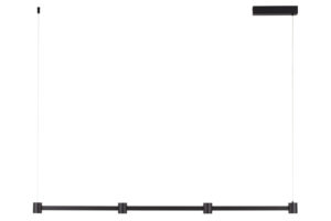 Nova Luce Černé kovové závěsné LED světlo Puize 118 cm