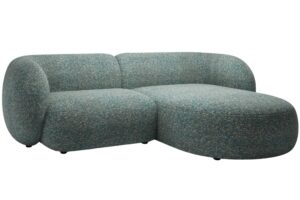 Modrá čalouněná rohová pohovka MICADONI Kate 255 cm