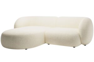 Světle béžová čalouněná rohová pohovka MICADONI Kate 255 cm