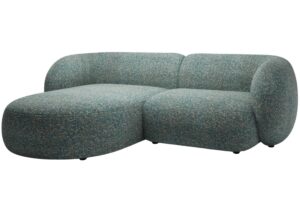 Modrá čalouněná rohová pohovka MICADONI Kate 255 cm