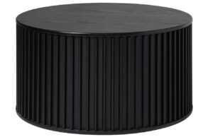 Unique Furniture Černý dubový konferenční stolek Siena 85 cm