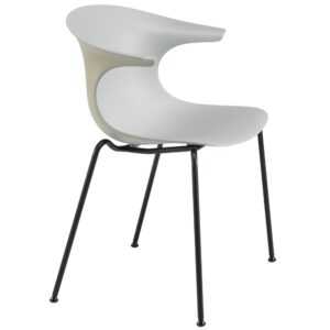 Infiniti Šedo-černá jídelní židle Loop Mono s područkami