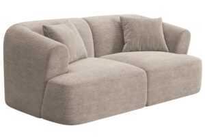 Cosmopolitan Design Béžová manšestrová dvoumístná pohovka Campi 180 cm