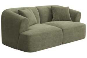 Cosmopolitan Design Zelená manšestrová dvoumístná pohovka Campi 180 cm