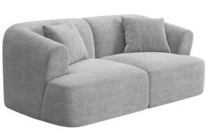 Cosmopolitan Design Světle šedá manšestrová dvoumístná pohovka Campi 180 cm