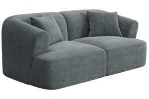 Cosmopolitan Design Šedá manšestrová dvoumístná pohovka Campi 180 cm