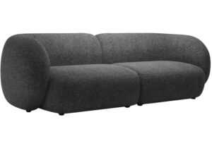 Micadoni Tmavě šedá čtyřmístná pohovka Kate 243 cm