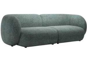 Micadoni Modrá čtyřmístná pohovka Kate 243 cm