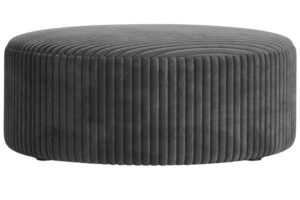 Micadoni Šedý manšestrový taburet Dia 90 cm