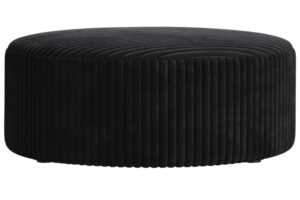 Micadoni Černý manšestrový taburet Dia 90 cm